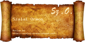 Szalai Ormos névjegykártya